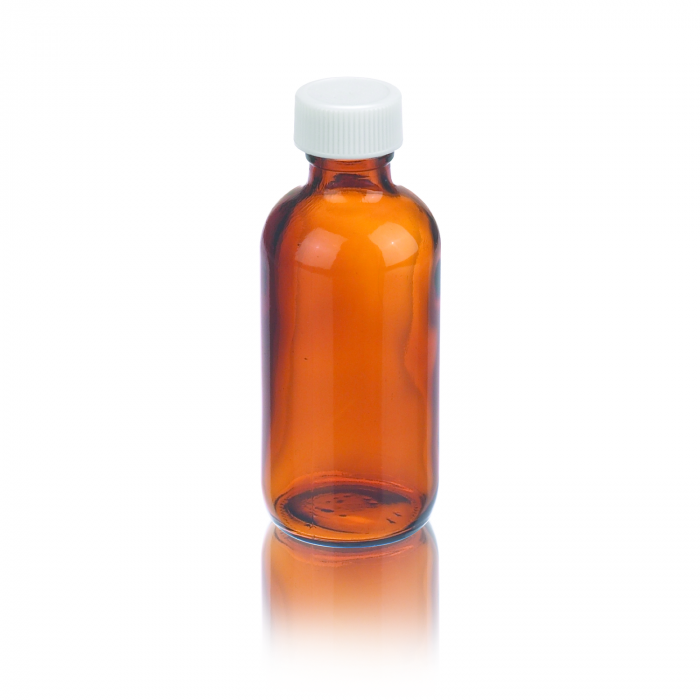 WHEATON® 波士顿圆瓶，2 盎司，棕色，白色聚丙烯，聚乙烯，288 件装
