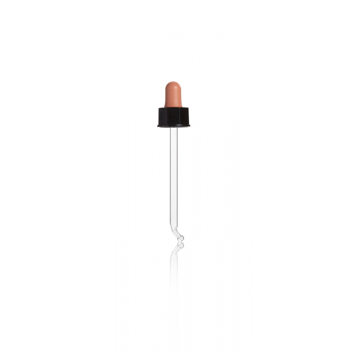 WHEATON® 玻璃滴管组件，黑色盖帽，粉红色灯泡，GL14，适用于 20 mL