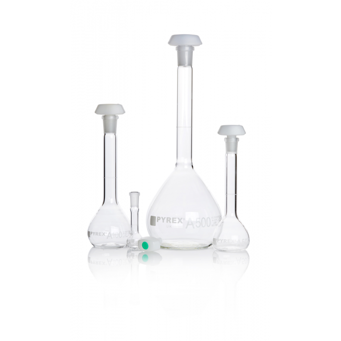 Pyrex® 容量瓶，A 级，USP/ISO/DIN 公差，1 mL