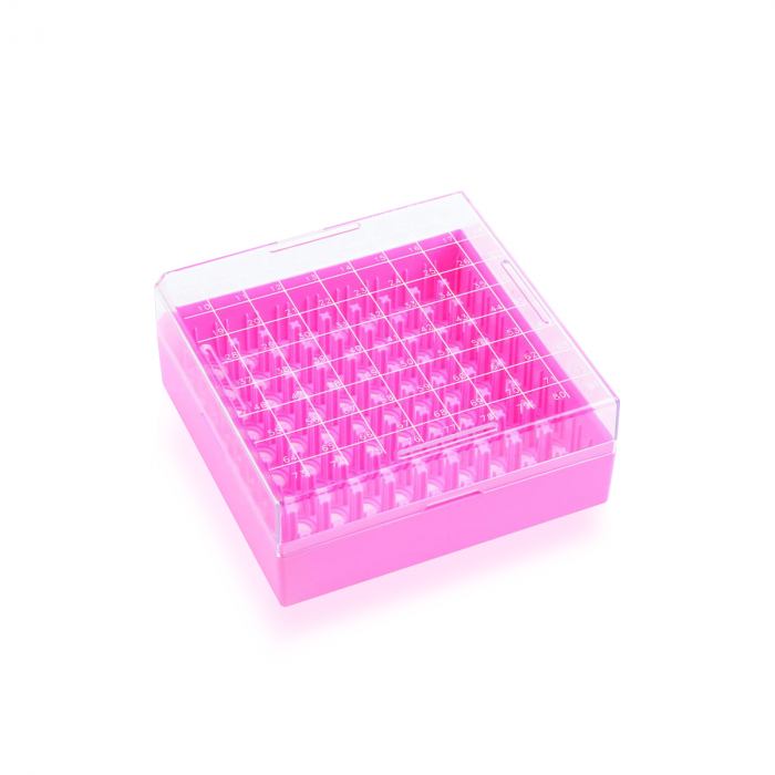 WHEATON® KEEPIT® 冷冻箱，低矮型KeepIT®-81，用于外螺纹小瓶，粉红色