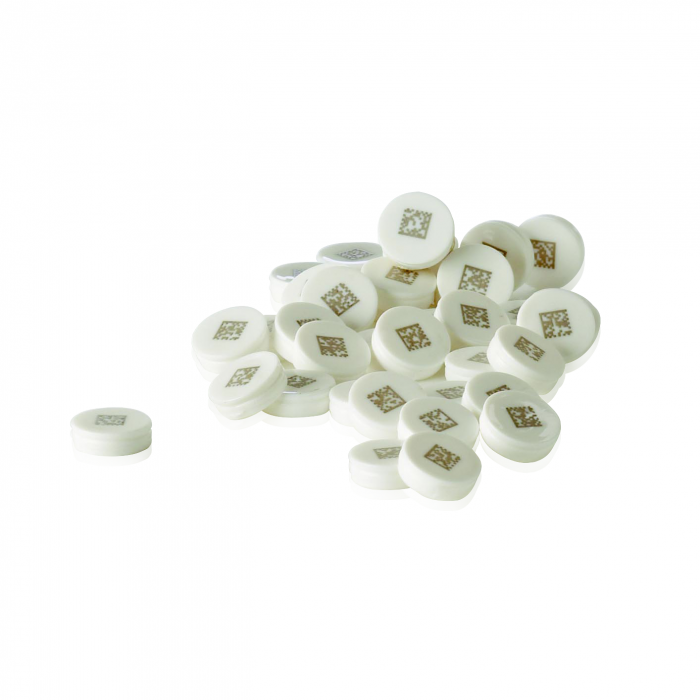 WHEATON® CRYOELITE® 二维数据, 矩阵, 条码, 底部, 插片