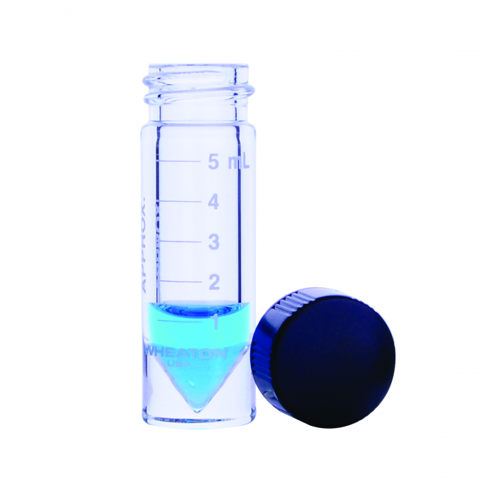 WHEATON®NextGen™ V Vial®5mL，刻度，实心顶部，螺帽，PTFE/14B橡胶