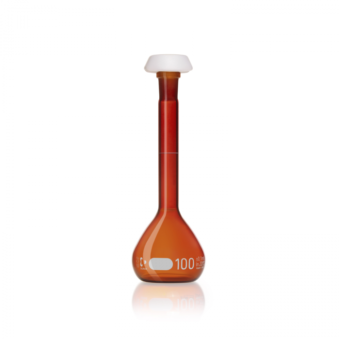 DURAN® 容量瓶，A 级，棕色，带批次证书，100ml