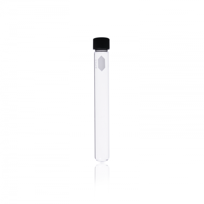 KIMBLE® KIMAX® 可重复使用螺纹培养管，无连接盖，橡胶内衬，25 x 200，70 mL