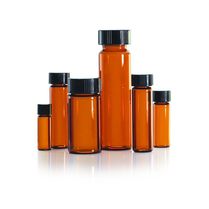 WHEATON® LAB FILE® 样品瓶，4mL 标准样品瓶，带盖，棕色，14B 橡胶隔膜