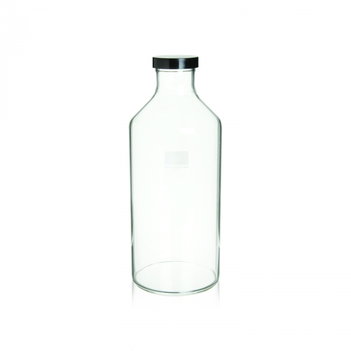 WHEATON® 滚轴瓶，51mm 黑色酚醛树脂螺旋盖，带浅裙边和白色丁苯橡胶内衬（GPI 51-400），2500 mL