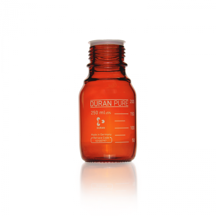 DURAN® PURE 瓶，棕色，GL 45，250 mL