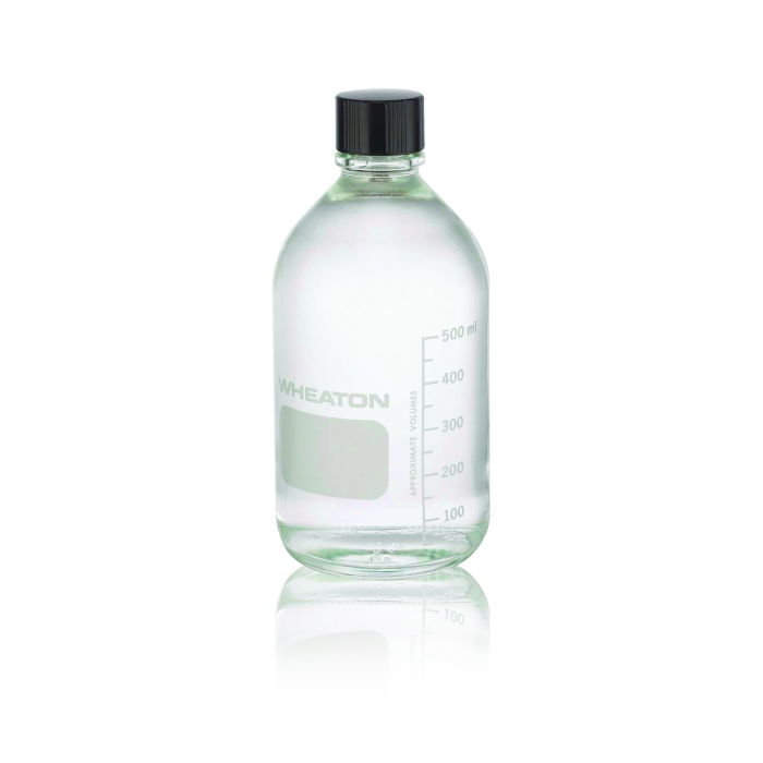 WHEATON® 培养基/实验室瓶，橡胶内衬酚醛瓶盖，500 mL