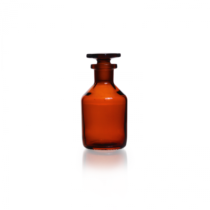 DWK 棕色钠钙玻璃窄颈试剂瓶，不带瓶塞，500 mL