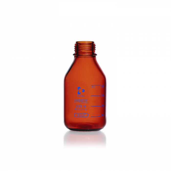 DURAN® 耐压+ GL 45 棕色实验室瓶, 无螺旋盖和倾倒环, 500ml