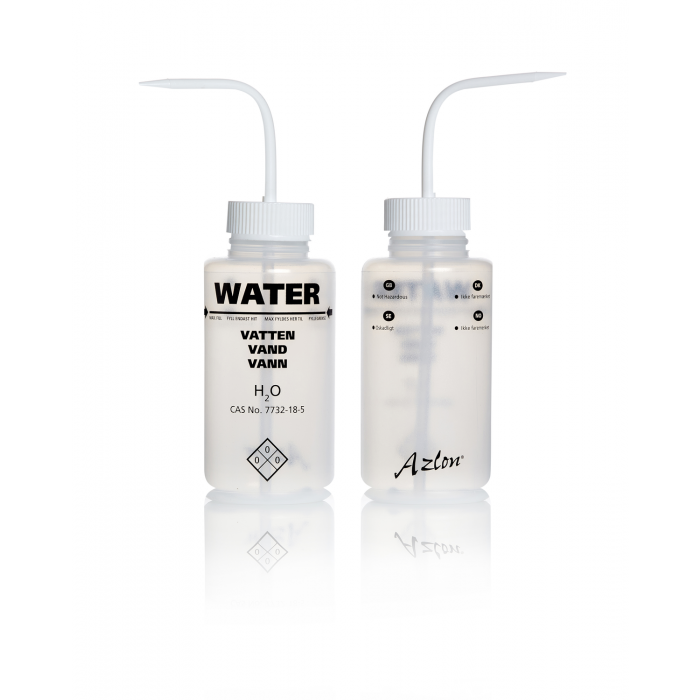 AZLON® 冲洗瓶，不通气，500 毫升水，2 区