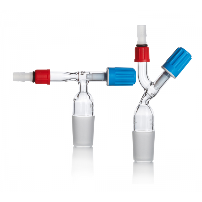 QUICKFIT® 转换接头，卡套管，T 型，GP ROTAFLO® PTFE 截止阀，带磨削锥体