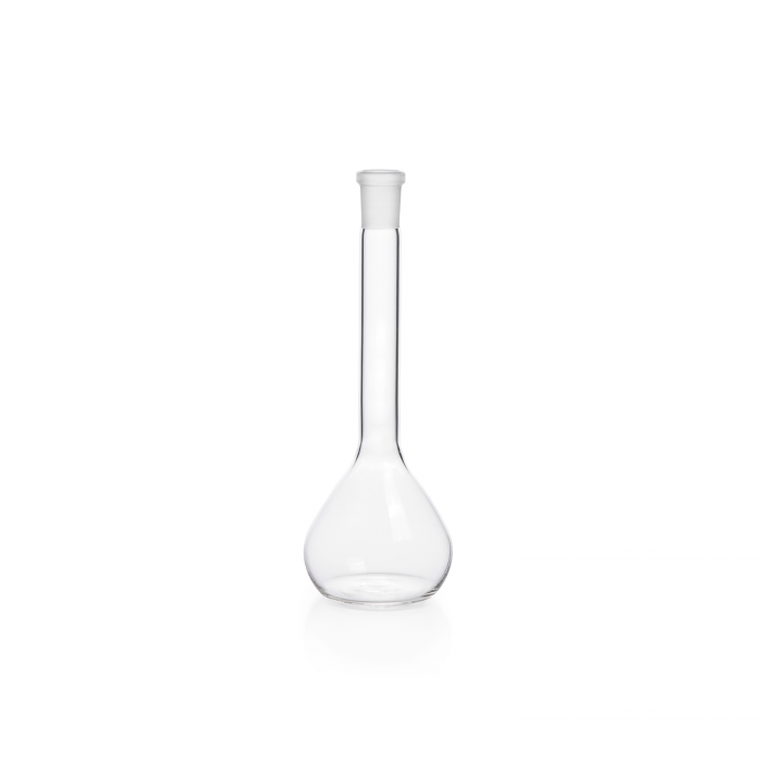 DURAN® 容量瓶，带塞床，无刻度标记，适用于 DIN EN ISO 1042, NS 14/23, 100 mL