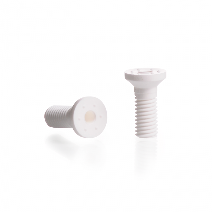 Keck™ 抽吸连接器，AS M8，螺钉，白色