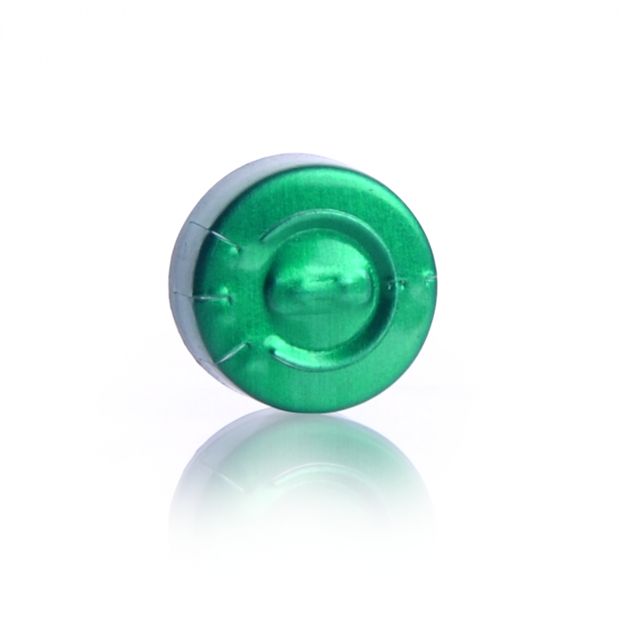WHEATON® 铝制全撕裂密封件，绿色，13 mm