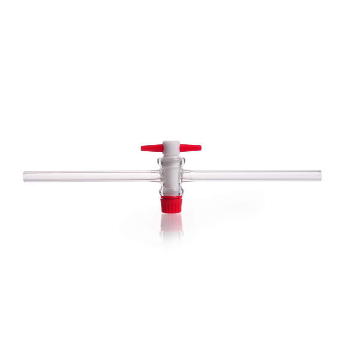 DURAN® 单向旋塞, 带 PTFE 钥匙, 孔径 2.5 mm, NS 12.5