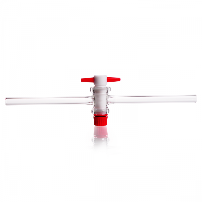 DURAN® 单向旋塞, 带 PTFE 钥匙, 孔径 2.5 mm, NS 14.5