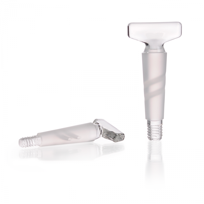 DURAN® 旋塞键, 双孔, 带磨削和螺纹, NS 14.5, 孔径 2.5 mm