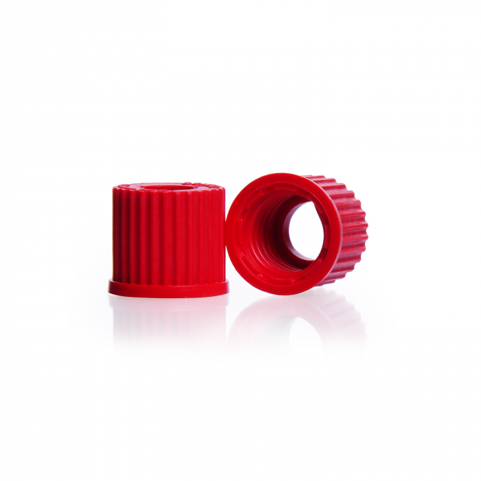 KIMBLE® MIDI-VAP™ 4000完整系统替换盖帽，红色高温开顶GL-14螺纹盖帽，180°C，聚四氟乙烯/硅胶内衬