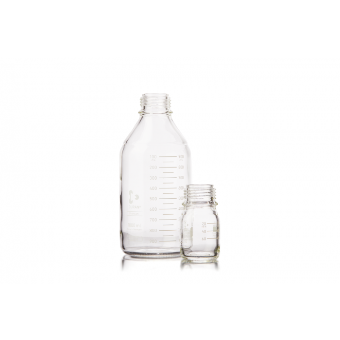 DURAN® GL 45透明 特级瓶,无 PFA 特级螺旋盖和倾倒环